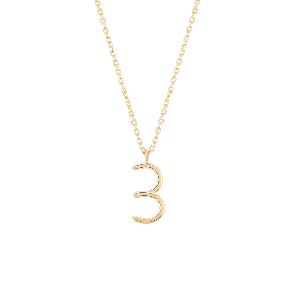 Number 3 Necklace