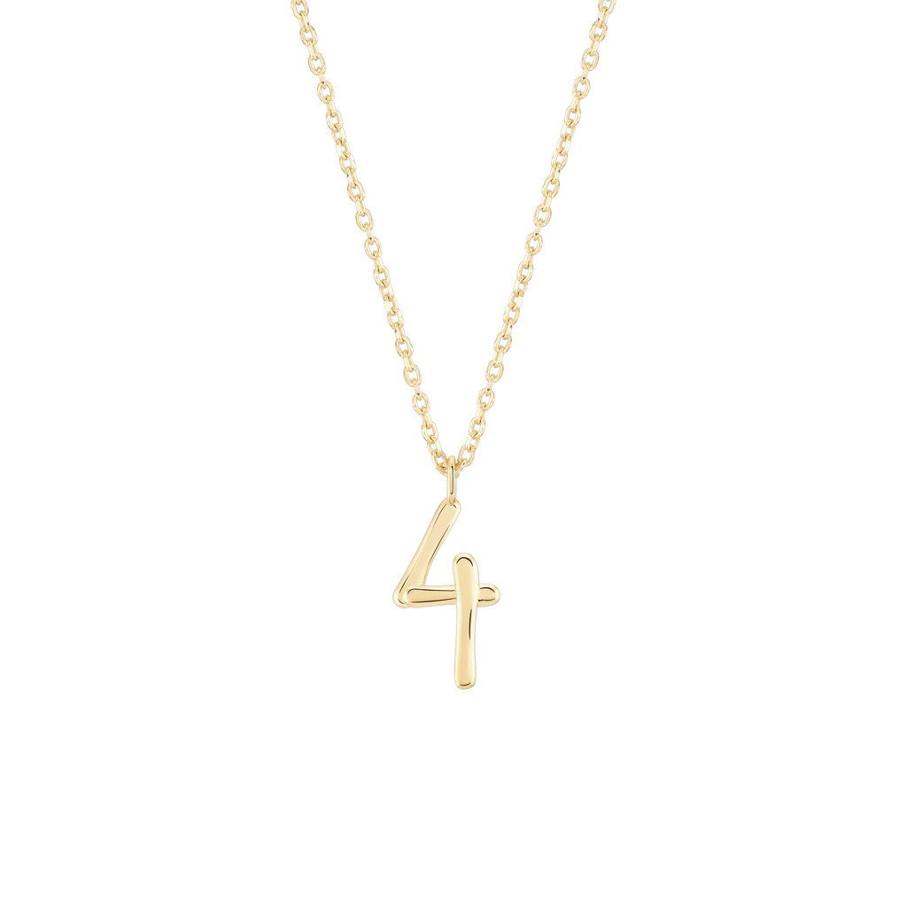 Number 4 Necklace