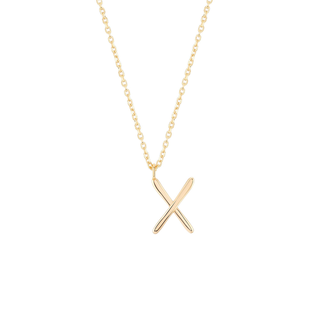 Initial X Necklace