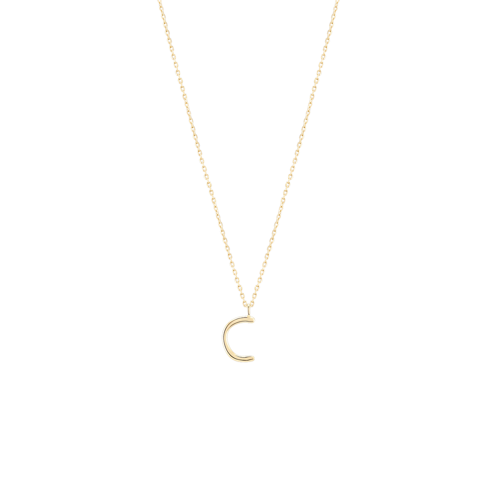 Golden Initial C Necklace