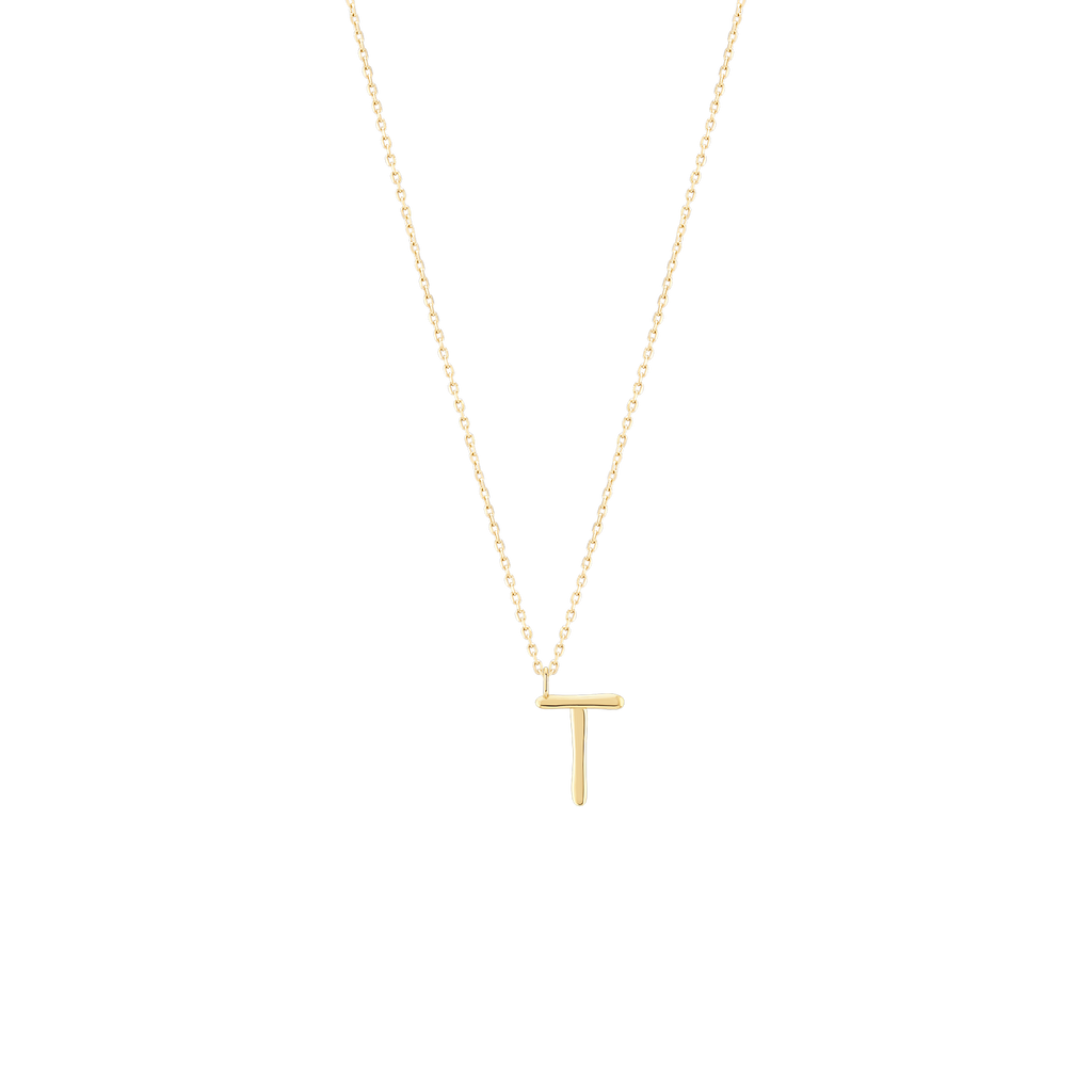 Golden Initial T Necklace